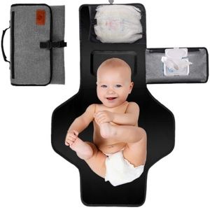 Portable Changing Pad for Baby Grey Black